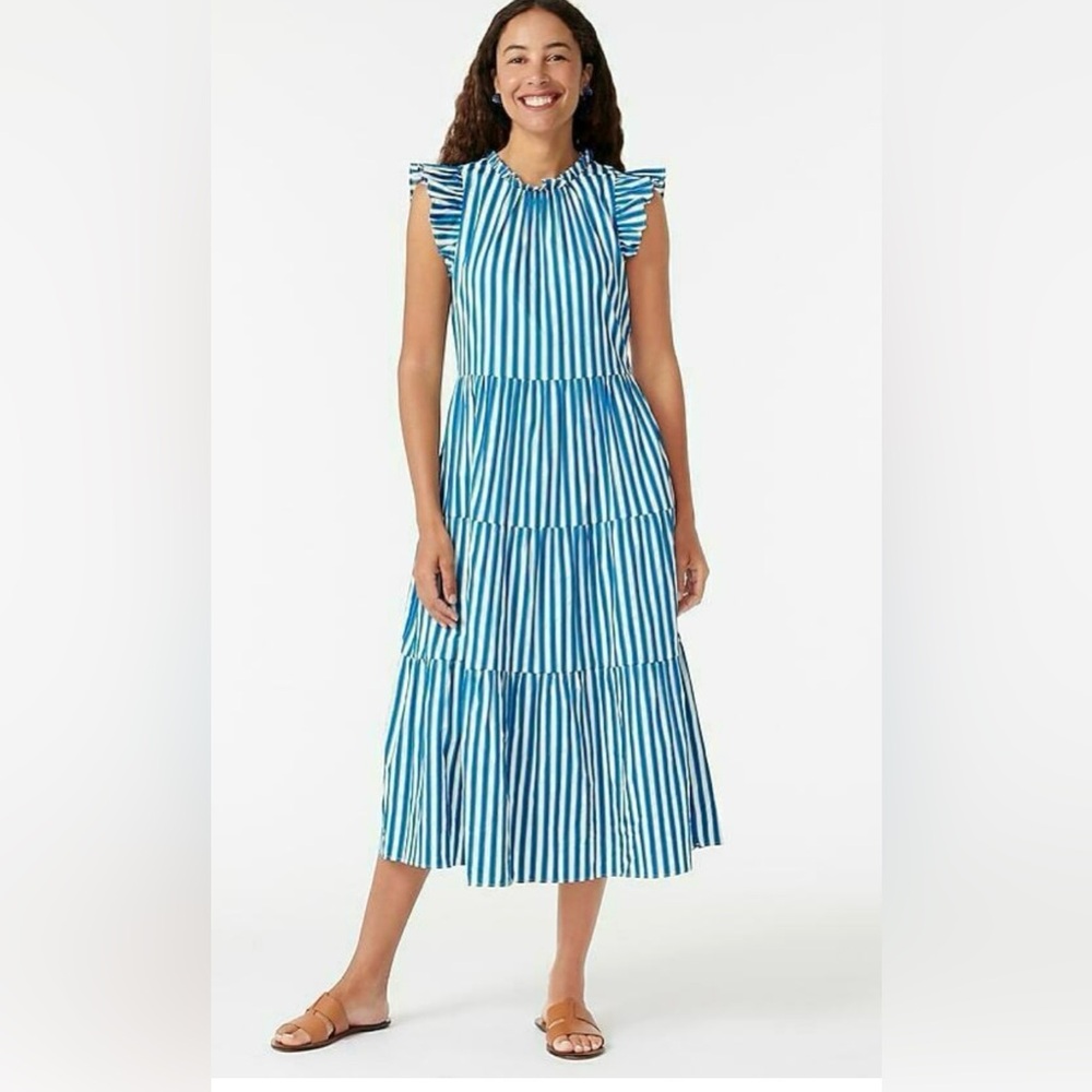 J. Crew Blue and White dress